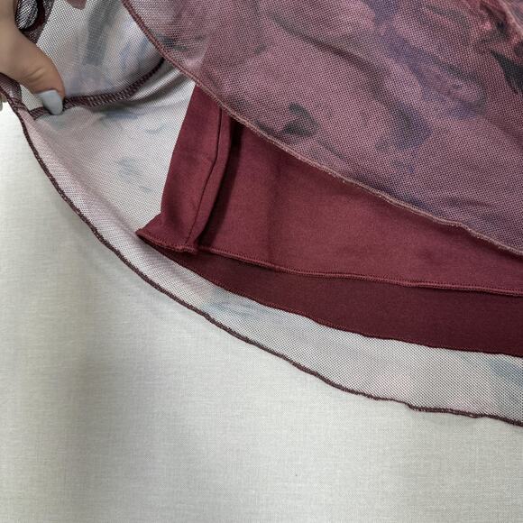 Tiger Mist Frieda Dress Womens XS Burgundy Romantic Halter Y2K Fairy Grunge - Picture 5 of 15